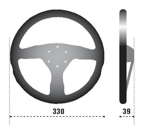 Sparco Steering Wheel 383 Suede Black - 015R383PSN