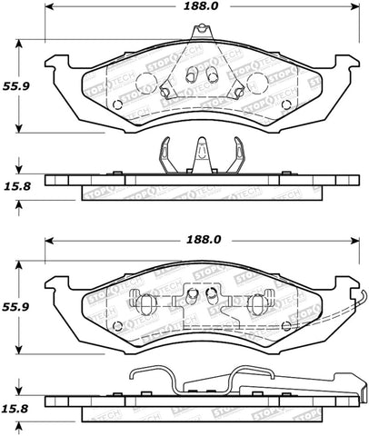 StopTech Street Brake Pads - 308.04170
