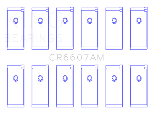 King Engine Bearings Datsun L28 (Size +0.25mm) Connecting Rod Bearing Set - CR6607AM1.25