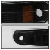 xTune Chevy Silverado 99-02 Amber Reflector Bumper Lights Black CBL-JH-CS99-AM-BK - 5064271