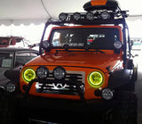 Oracle Jeep Wrangler JK 07-17 LED Waterproof Halo Kit - ColorSHIFT w/ Simple Controller - 3943-504