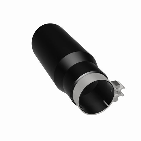 MagnaFlow Tip Stainless Black Coated Single Wall Round Single Outlet 5in Dia 3.5in Inlet 14.5in L - 35237