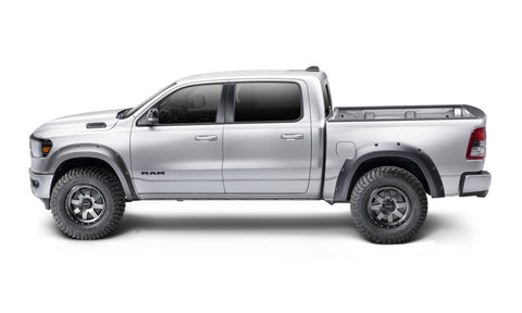 Bushwacker 19-22 Ram 1500 (Excl. Rebel/TRX) 76.3 & 67.4in Bed Forge Style Flares 4pc - Tex. Blk - 58131-08