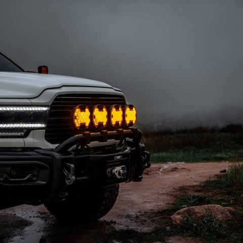 KC HiLiTES SlimLite 8in. LED Light Shield Driving (Shield Only) - Amber - 5211