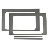 DEI 18-23 Jeep Wrangler JL 4-Door Boom Mat Rear Side Window Trim - 4 Piece - Gray Leather Look - 50176