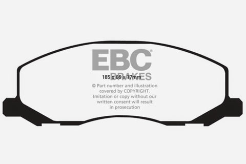 EBC 10-11 Saab 9-5 2.0 Turbo (13.3 inch front rotor) Greenstuff Front Brake Pads - DP22015
