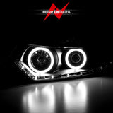 ANZO 2009-2012 Acura TSX Projector Headlights w/ Halo Black (CCFL) (HID Compatible) - 121393