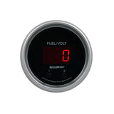 Autometer 52.4mm Black Switchable 0-100 Fuel Level / 8-18V Voltmeter Sport-Comp Elite Digital Gauge - 6709-SC