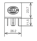 Hella Relay 12V 20/40A Spdt Res - 933332291