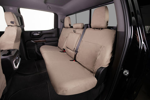 Covercraft 09-21 Ford E Polycotton SeatSaver Custom Front Row Seat Covers - Taupe - SS2422PCTP