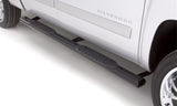 Lund 07-17 Chevy Silverado 1500 Crew Cab 5in. Oval Straight Steel Nerf Bars - Black - 24010561