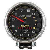 Autometer 5 inch Ultimate DL Playback Tachometer 9000 RPM - Black - 6896