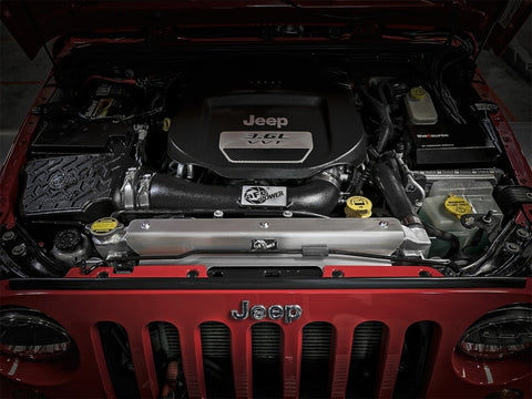 aFe BladeRunner GT Series Bar and Plate Radiator w/ Black Hoses 12-18 Jeep Wrangler (JK) V6 3.6L - 46-50012-B