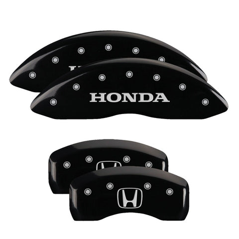 MGP 4 Caliper Covers Engraved Front & Rear MGP Yellow Finish Black Char 2005 Honda Accord - 20196SMGPYL