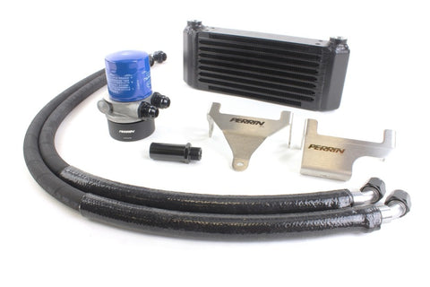 PERRIN 04-21 Subaru STI / 02-14 WRX Oil Cooler Kit w/PERRIN Core - PSP-OIL-110