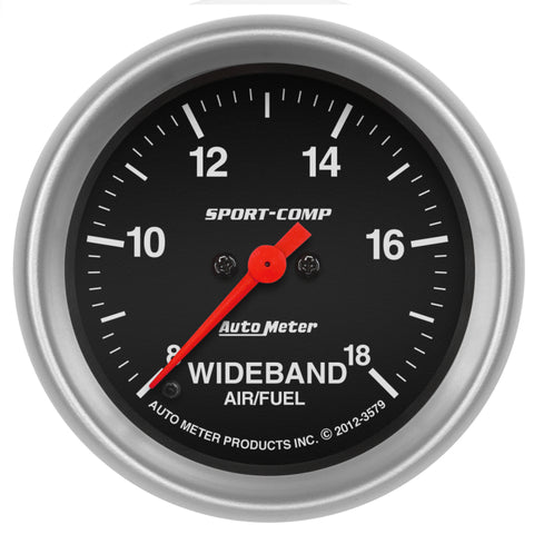 Autometer Sport-Comp 2-5/8in Wideband Air/Fuel Ratio Analog 8:1-18:1 AFR - 3579