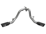 aFe LARGE Bore HD 4in Dual DPF-Back SS Exhaust w/Black Tip 16-17 GM Diesel Truck V8-6.6L (td) LML - 49-44080-B