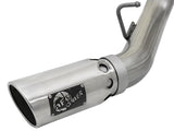 aFe Large Bore-HD 4in 409-SS DPF-Back Exhaust w/Dual Polished Tips 2017 GM Duramax V8-6.6L (td) L5P - 49-44086-P