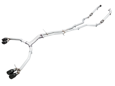 AWE Tuning Audi B9 S5 Sportback Track Edition Exhaust - Non-Resonated (Black 102mm Tips) - 3010-43062