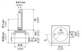 Hella Xenon D1S Bulb PK32d-2 85V 35W 4300k - D1S 4300 K