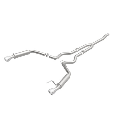 MagnaFlow Cat-Back 15-16 Ford Mustang 2.3L L4 Competition SS 3in Dual Split Rear 4.5in Black Tips - 19256