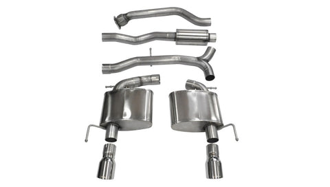 Corsa 2013-2019 Cadillac ATS Sedan 2.0L A/T Polished Sport Dual Rear Cat-Back Exhaust - 14888