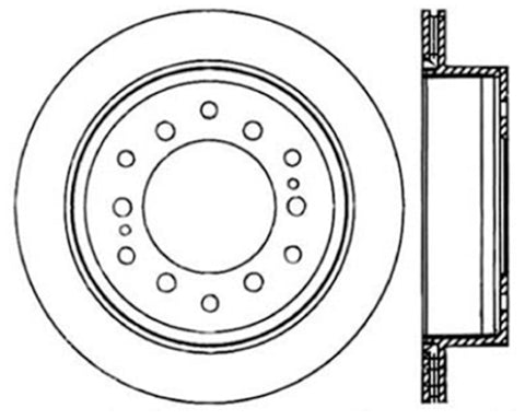 Stoptech 03-09 Toyota 4Runner / 05-14 Toyota FJ Cruiser Rear Performance Cryo Brake Rotor - 120.44128CRY