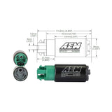 AEM 340LPH 65mm Fuel Pump Kit w/ Mounting Hooks - Ethanol Compatible - 50-1215