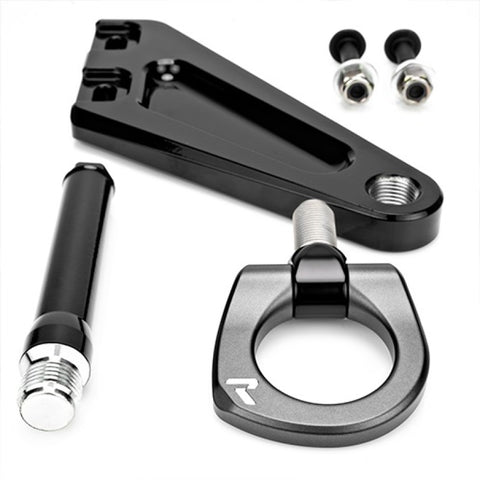 Raceseng 2015+ Ford Mustang GT/GT350/GT350R/V6 Tug Tow Hook (Front) - Gray - 06301G-1526101-0632