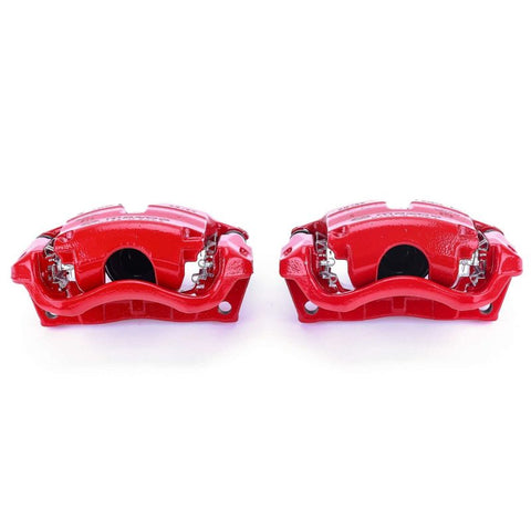 Power Stop 14-18 Mazda 3 Front Red Calipers w/Brackets - Pair - S7158