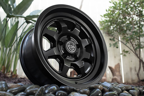 ICON Nuevo 17x8.5 / 5x150 / 25mm Offset / 5.75in BS Satin Black Wheel - 8117855557SB
