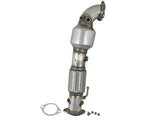 aFe Power Twisted Steel SS304 Downpipe 2.5in w/Cat 17-18 Hyundai Elantra L4-1.6L (t) - 48-37001-1HC