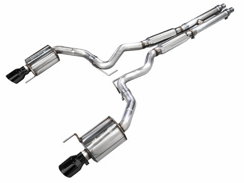 AWE Tuning 2024 Ford Mustang GT Fastback S650 RWD Touring Catback Exhaust w/ Dual Diamond Black Tips - 3015-33650