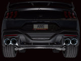 AWE 2024 Ford Mustang Dark Horse S650 RWD Track Edition Cat-Back Exhaust w/ Quad Chrome Silver Tips - 3020-42375