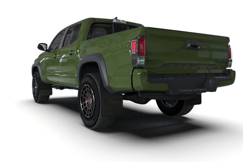 Rally Armor 16-23 Toyota Tacoma Gen 3 Black Mud Flap w/Metallic Black Logo - MF94-BLK-MBK