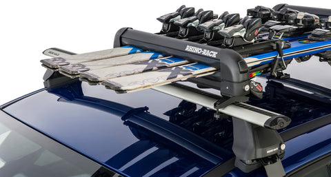 Rhino-Rack Universal Ski/Snowboard Carrier - Fits 4 Pairs of Skis or 2 Snowboards - Black - 574