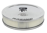 Ford Racing Air Cleaner Kit - Chrome w/ Black Emblem - 302-351