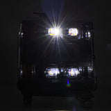 AlphaRex 16-18 Chevy 1500HD NOVA-Series LED Proj Headlghts Alpha BK Atv Lgt/SeqSig & DRL(Req 810023) - 880236
