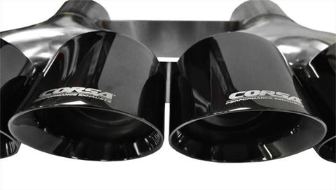 Corsa 2014-2020 Chevrolet Corvette 6.2L V8 Quad 45in Polished Black Pro-Series Tip Kit - 14062BLK