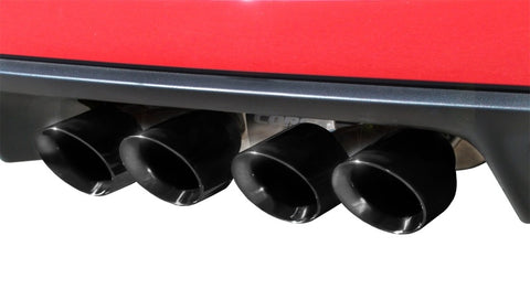 Corsa 09-13 Chevy Corvette 6.2L V8 2.5in Sport Cat-Back Dual Rear Exit w/Twin 4.0in Pol Pro-Ser Tips - 14470CBBLK