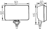 Hella 450 H3 12V SAE/ECE Fog Lamp Kit Clear - Rectangle (Includes 2 Lamps) - 005860601