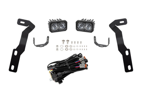 Diode Dynamics 16-21 Toyota Tacoma Stage Series 2in LED Ditch Light Kit Sport - White Combo - DD6376