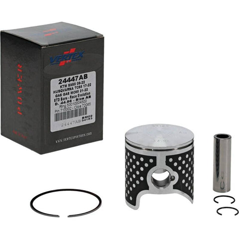 Vertex Piston 09-24 KTM 65 SX 65cc Cast Race Evolution Piston Kit - 24447AB