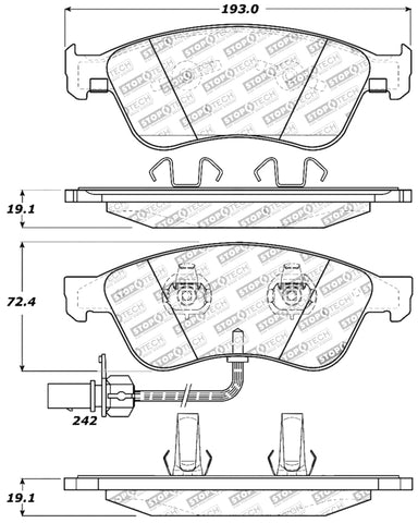 StopTech Performance 07-10 Audi S6/S8 Front Brake Pads - 309.10240