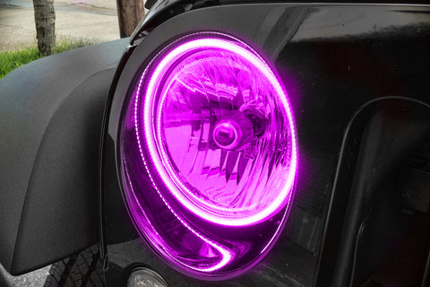 Oracle Jeep Wrangler JK 07-17 LED Waterproof Halo Kit - ColorSHIFT w/ Simple Controller - 3943-504
