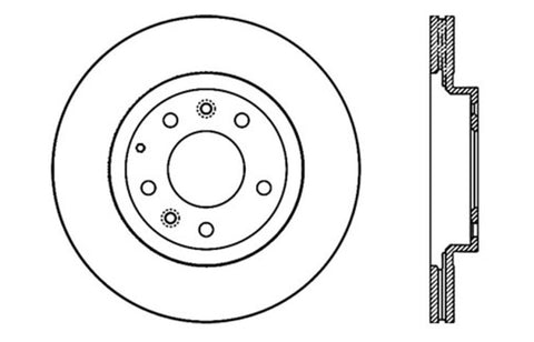 StopTech 06-10 Mazda Miata MX-5 Drilled & Slotted Front Left Rotor - 127.45075L