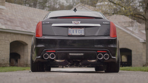 Stainless Works 2016-18 Cadillac CTS-V Sedan Axle Back System Dual-Mode Turbo Mufflers 4in Tips - CTSV16MKS-FC