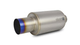 Vibrant Titanium Muffler w/Straight Cut Burnt Tip 3in. Inlet / 3in. Outlet - 17562