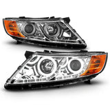ANZO 2011-2013 Kia Optima Projector Headlights w/ Halo Chrome (CCFL) - 121459