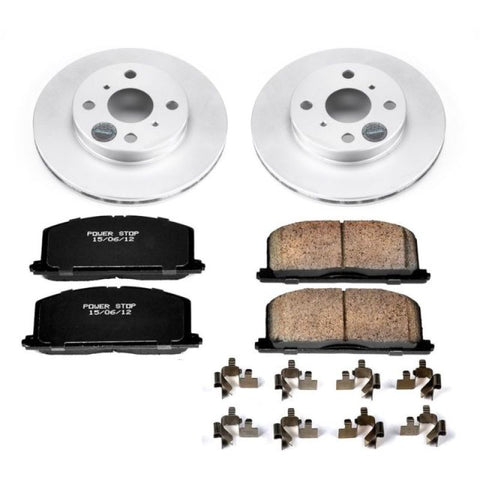Power Stop 96-98 Toyota Paseo Front Z17 Evolution Geomet Coated Brake Kit - CRK4782